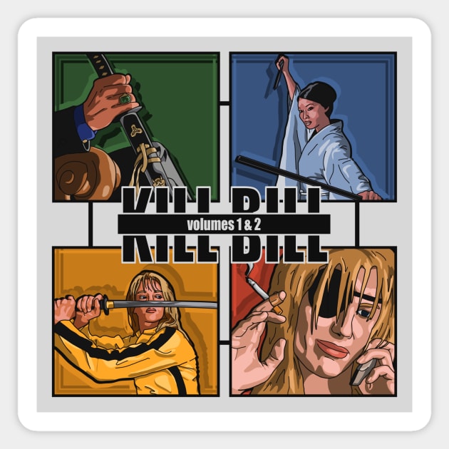 Kill Bill Panels (with Title) Sticker by SpareFilm